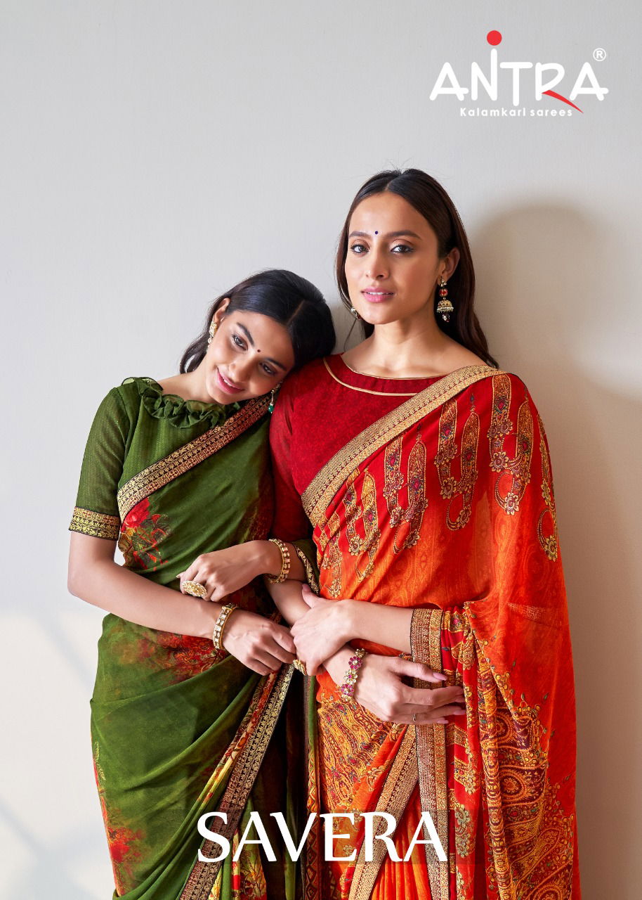 ANTRA SAVERA Latest Designer Fancy Regular Casual Wear Weightless printed saree Collection