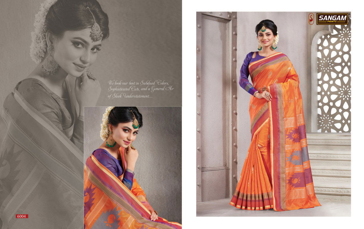 Sangam Shantiniketan Latest Heavy Designer Festive Wear Handloom Silk Fancy Sarees Collection
