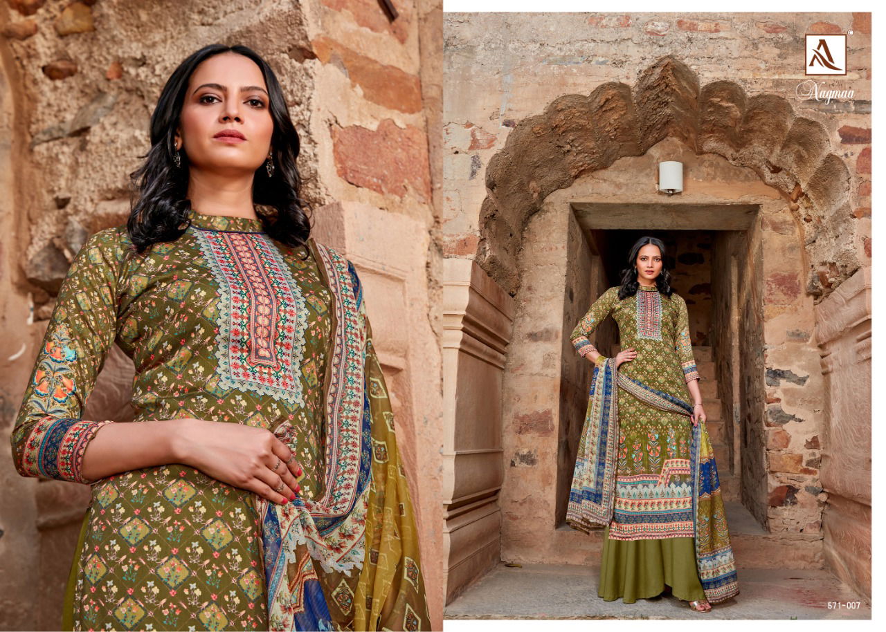 Alok Nagmaa 2 Latest Fancy Designer Casual Wear Pure Jaam Digital Print with Swarovski Diamond Designer Dress Material
