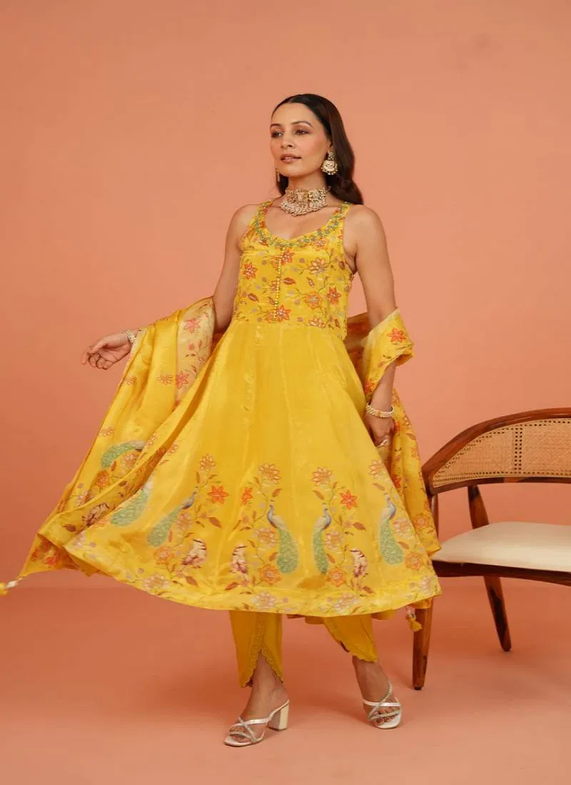Tanyaa P 124 Silk With Moti Work Touchup Readymade Wholesale In India