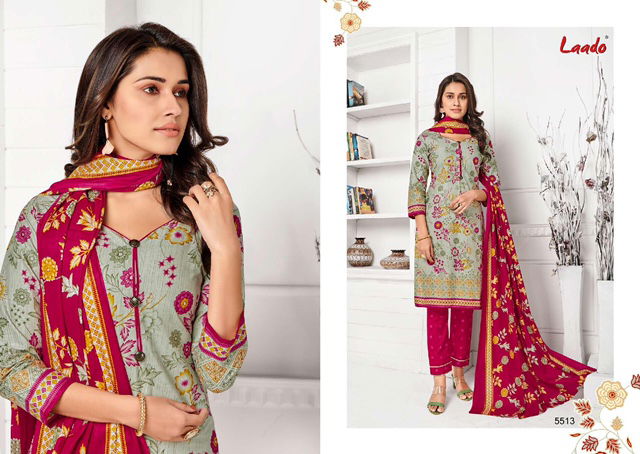 Laado Print 55 Latest Collection Of Daily Wear Printed Pure Cotton Salwar Kameez 