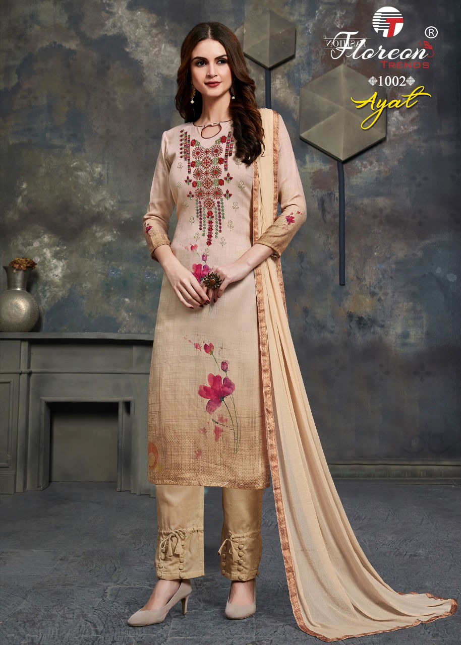 Floreon Trends Ayat Jam Cotton Digital Printed Casual Wear Designer Dress Material Collection
