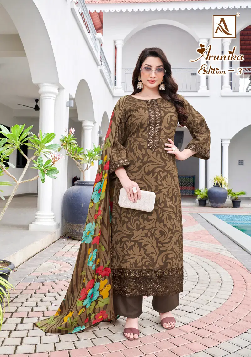 Arunika Edition 3 By Alok Suit Jam Cambric Printed Dress Material Orders In India