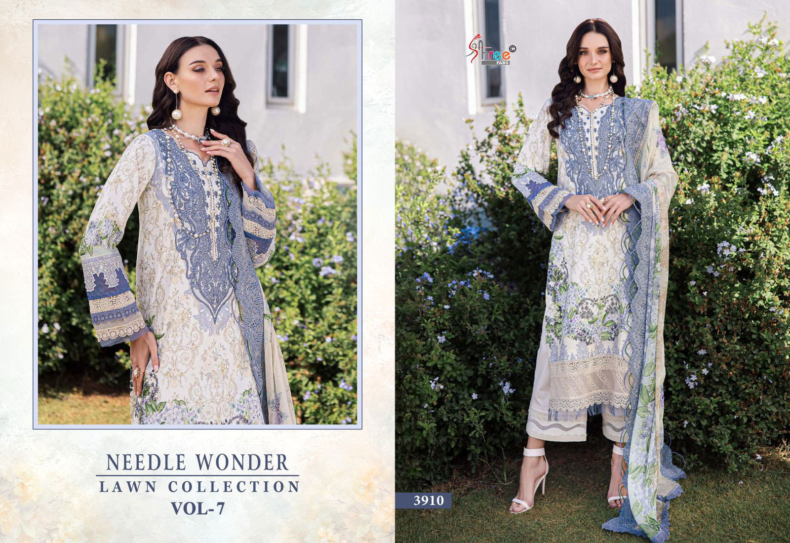 Needle Wonder Lawn Collection Vol 7 By Shree Cotton Pakistani Suits Orders In India