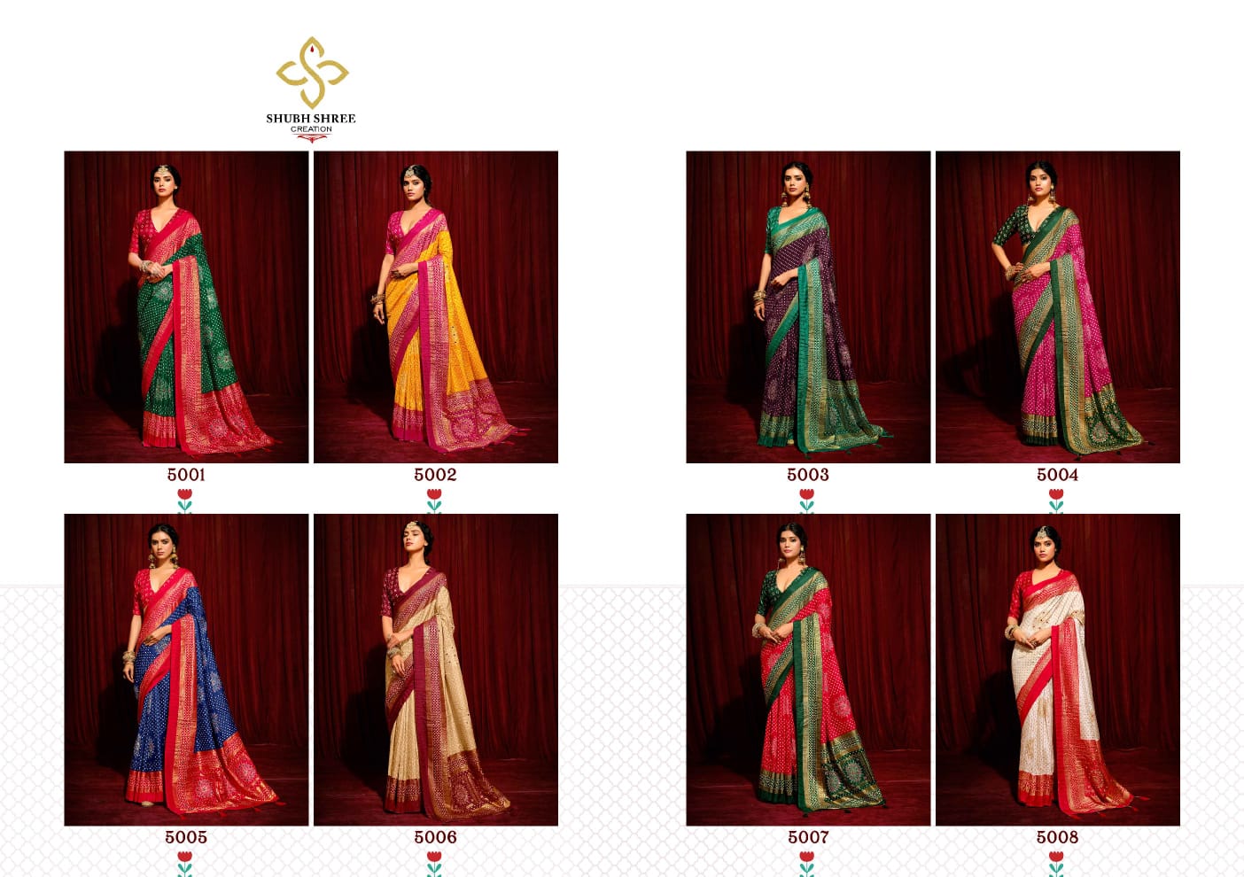 Crush 5 By Shubh Shree Tusser Silk Sarees Wholesale Market In Surat