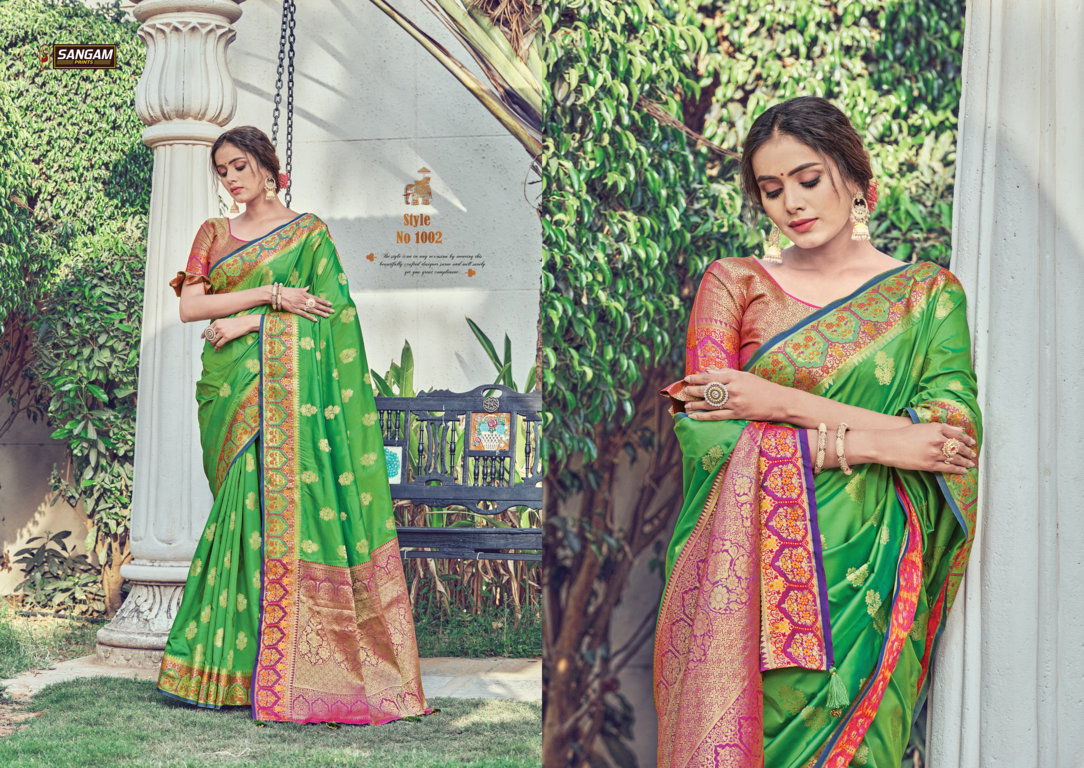 Sangam Chandchakori Latest francy Designer Silk Festive Wear Pure Silk Saree Collection
