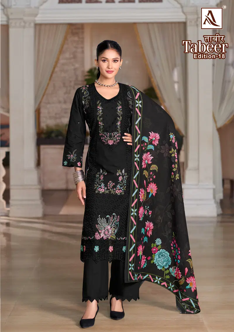 Tabeer Edition 18 By Alok Suit Cambric Lawn Dress Material Orders In India