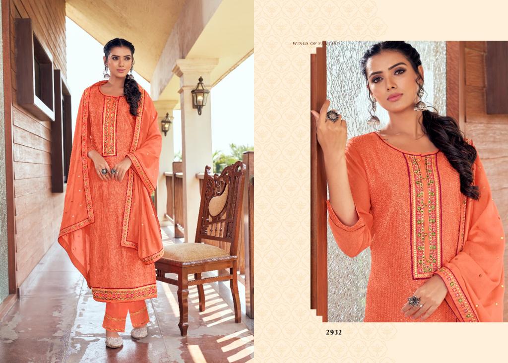 Rangoon Sabya Sachi Designer Festive Wear  luckhnowi work with Multi Color Embroidery Neck Ready Made Collection
