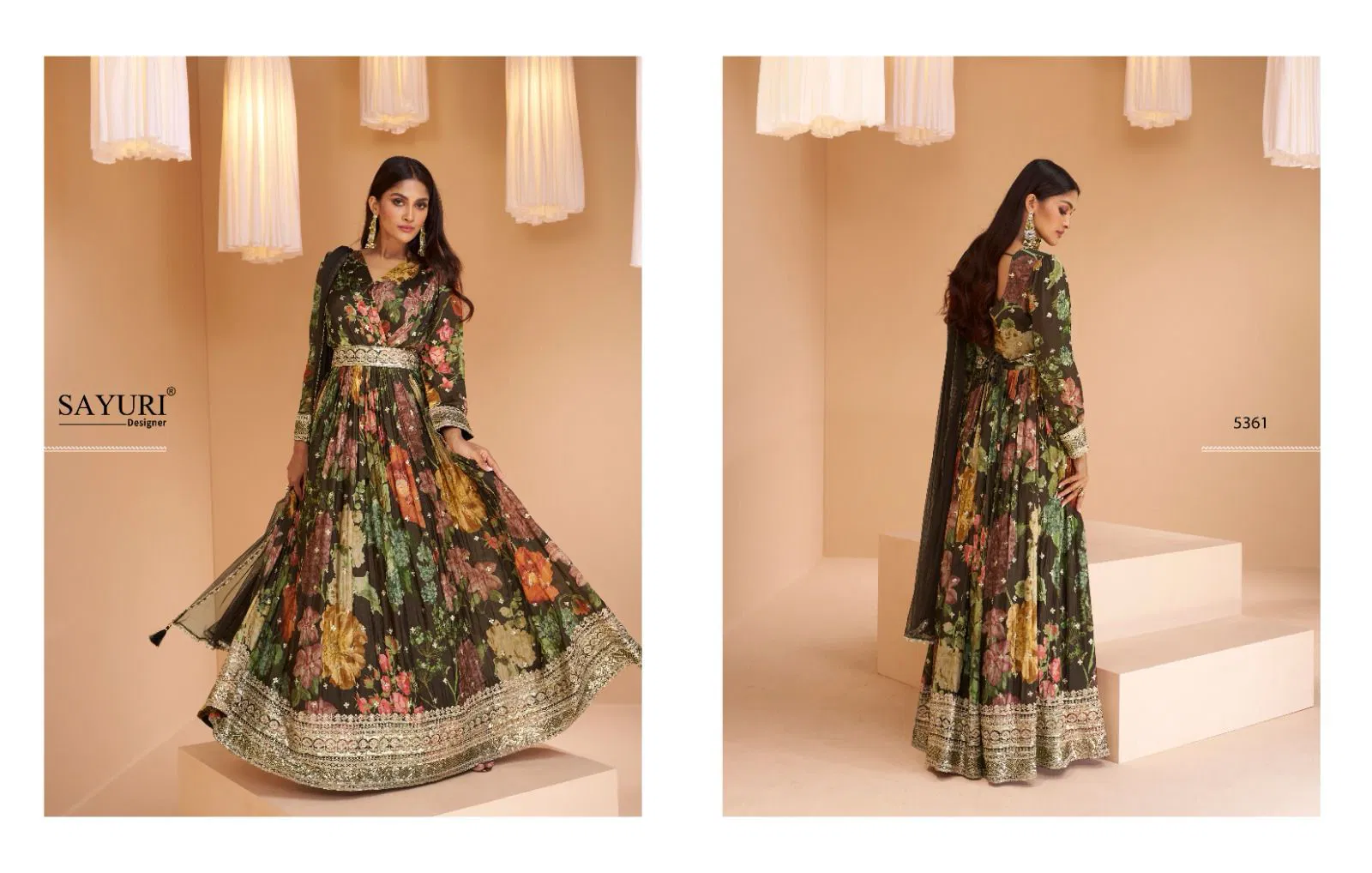 Sayuri Mashooqa Heavy Designer Real Georgette Gown Catalog
