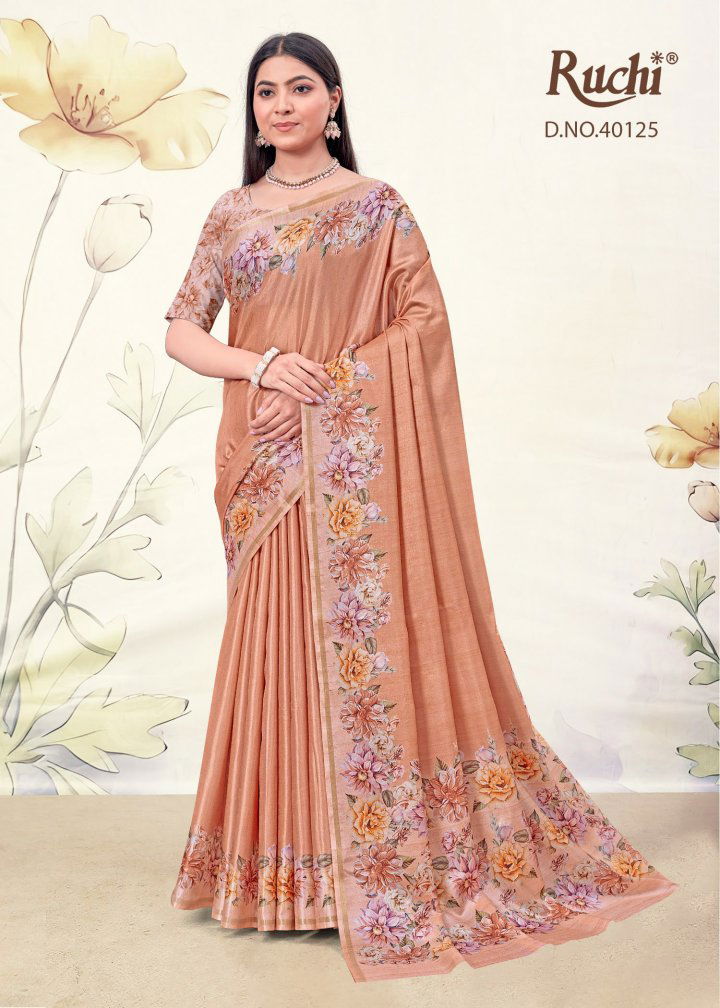 Saisha Vol 4 By Ruchi Digital Print Tussar Silk Fancy Saree Wholesalers In Delhi