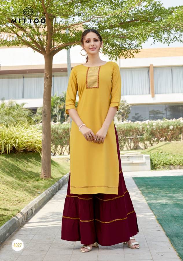 Mittoo Zohra Vol 4 Latest Designer Casual Wear Kurtis With Heavy Designer Plazzo Collection 