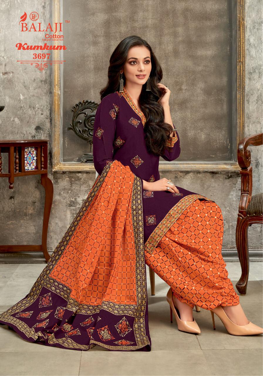 Balaji Kumkum 25 Casual Wear Pure Cotton Printed Dress Material Collection
