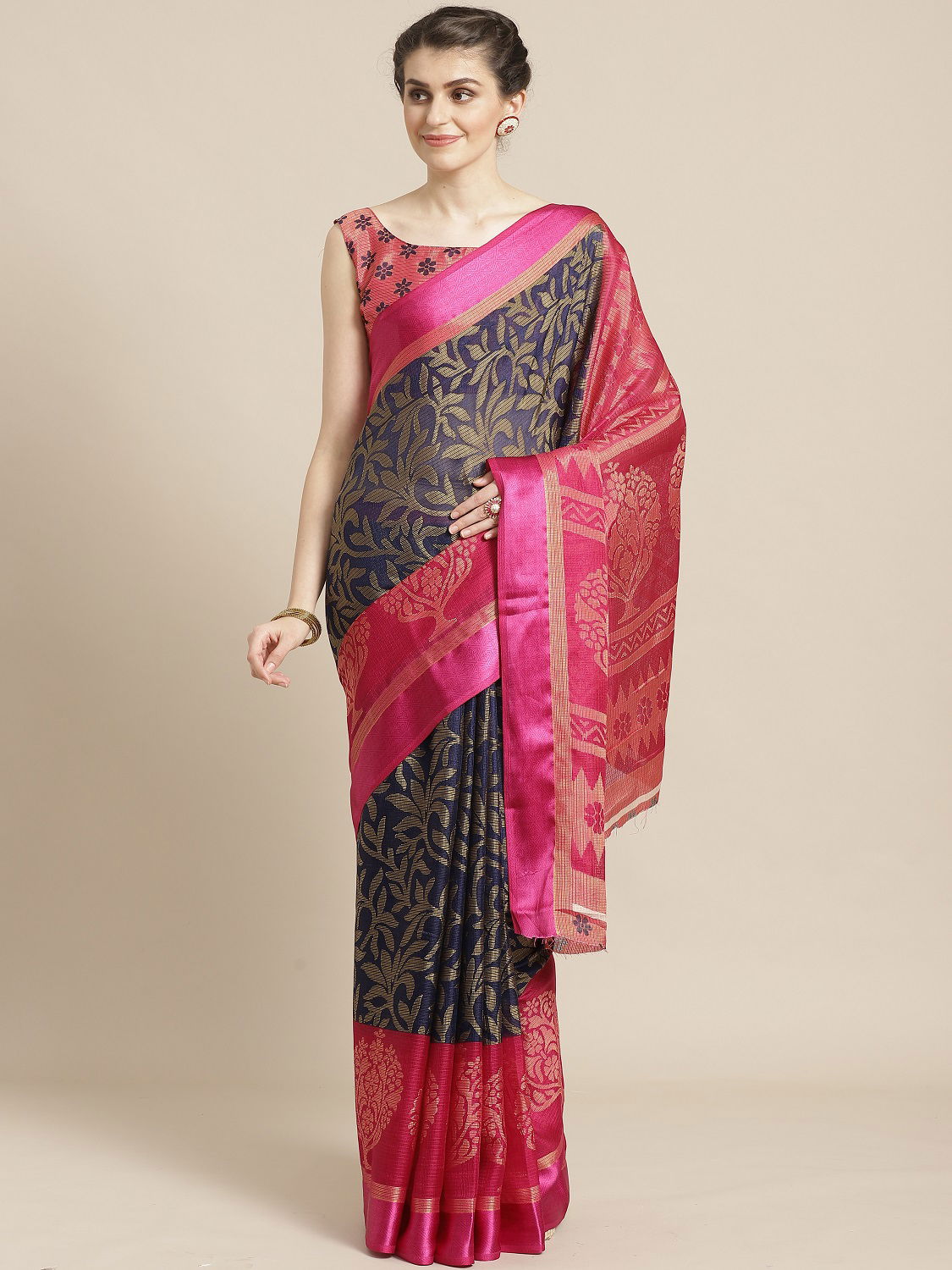 Latest Designer Fancy Wear Brasso Saree Collection 