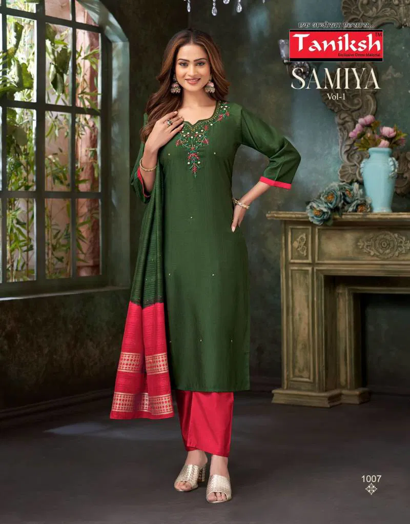 Samiya Vol 1 By Taniksh Vatican Kurti Bottom With Dupatta Wholesale Suppliers In Mumbai