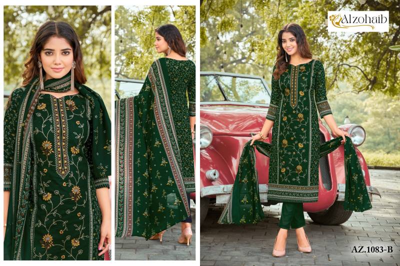 Sarra Vol 1 By Alzohaib Chiffon Dupatta Pakistani Salwar Suits Suppliers In India