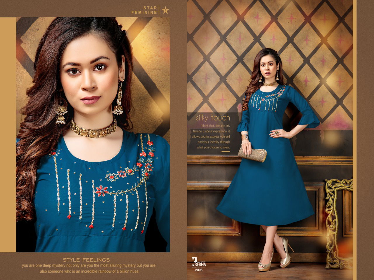 Prerna 7 Rayon Ethnic Wear Flair with Designer Handwork Kurtis Collection