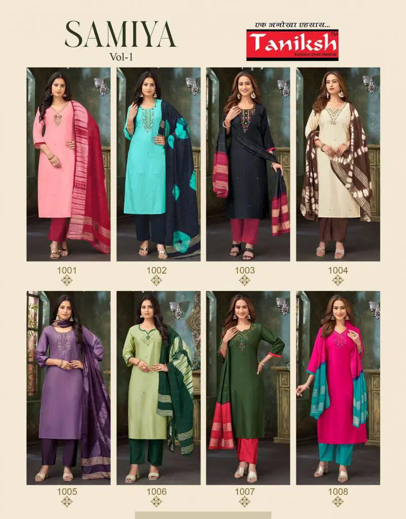 Samiya Vol 1 By Taniksh Vatican Kurti Bottom With Dupatta Wholesale Suppliers In Mumbai