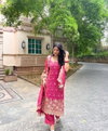 Sr 1630 Embroidery Chinnon Silk Wholesale Kurti With Bottom Dupatta In India