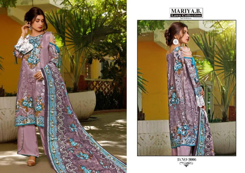 Mariya B Lawn Collection Edition 3 Latest fancy Designer Pure Lawn Cotton Karachi Dress Material Collection
