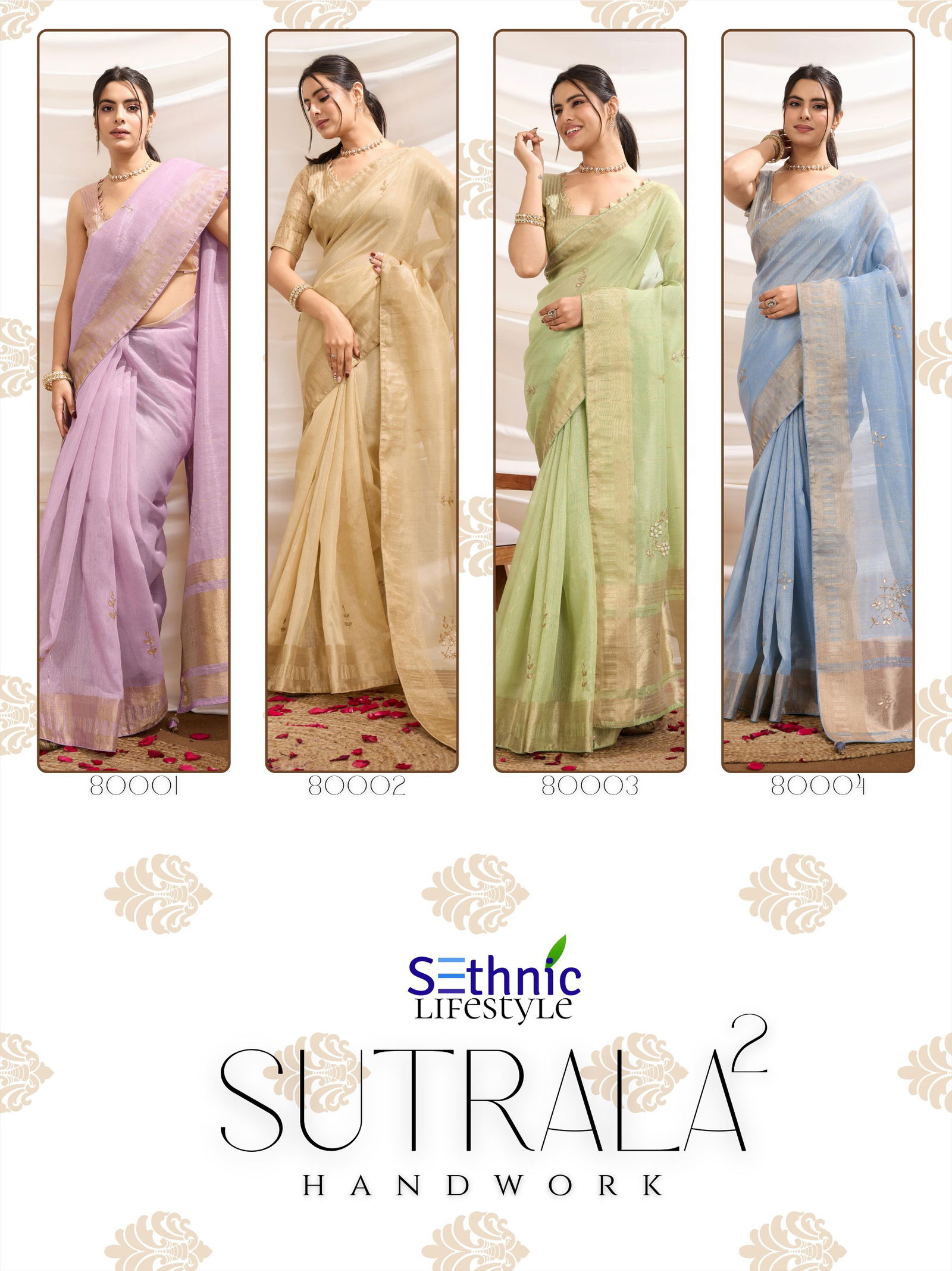 Sutrala 2 By Sethnic Tissue Linen Fancy Saree Wholesalers In Delhi
