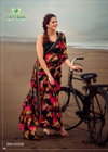 Anjana By Sanskar Bember Pattern Georgette Fancy Saree Wholesale In India