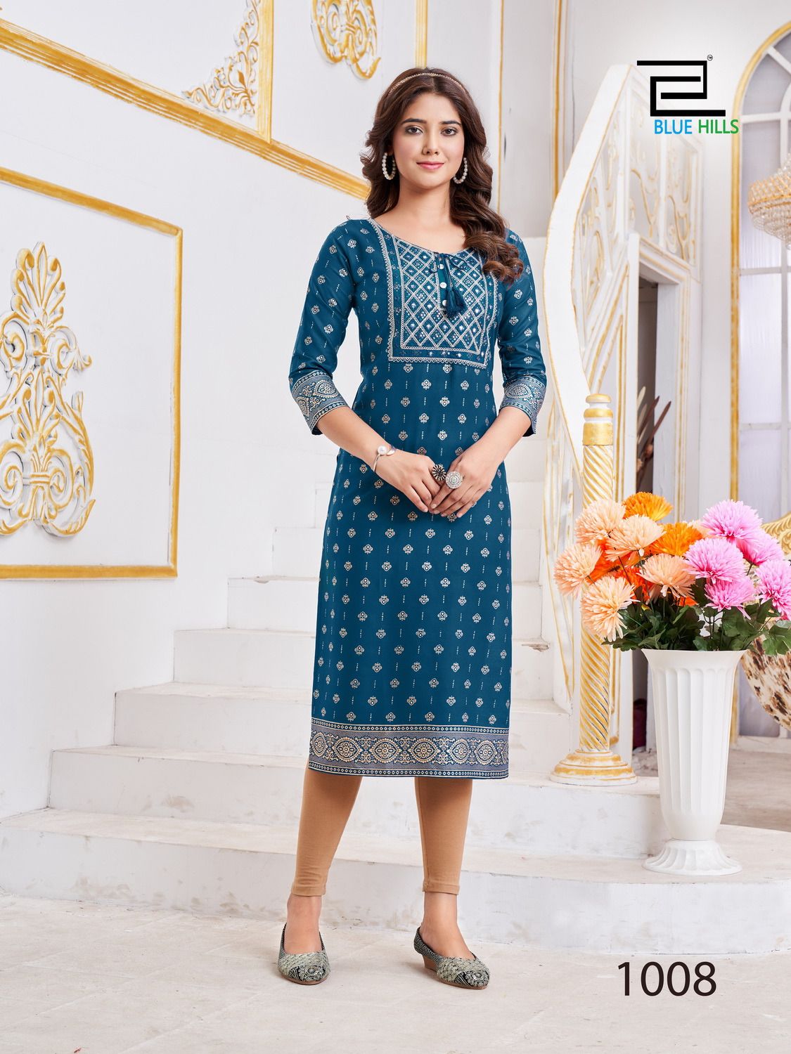 Big Boss By Blue Hills Rayon Foil Printed Kurtis Catalog