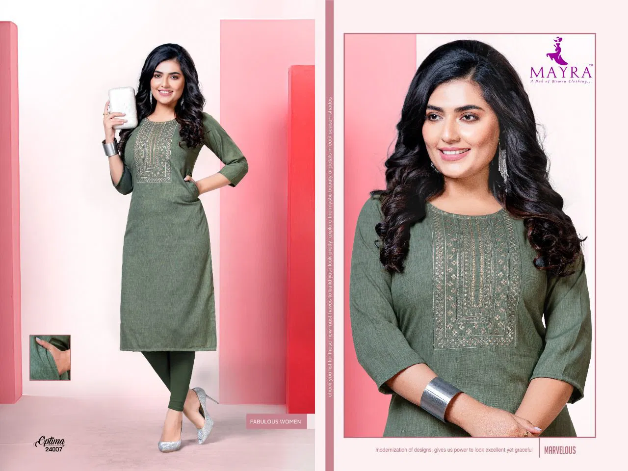 Mayra Optima Rayon Sequence Designer Ethnic Wear Kurtis Collection
