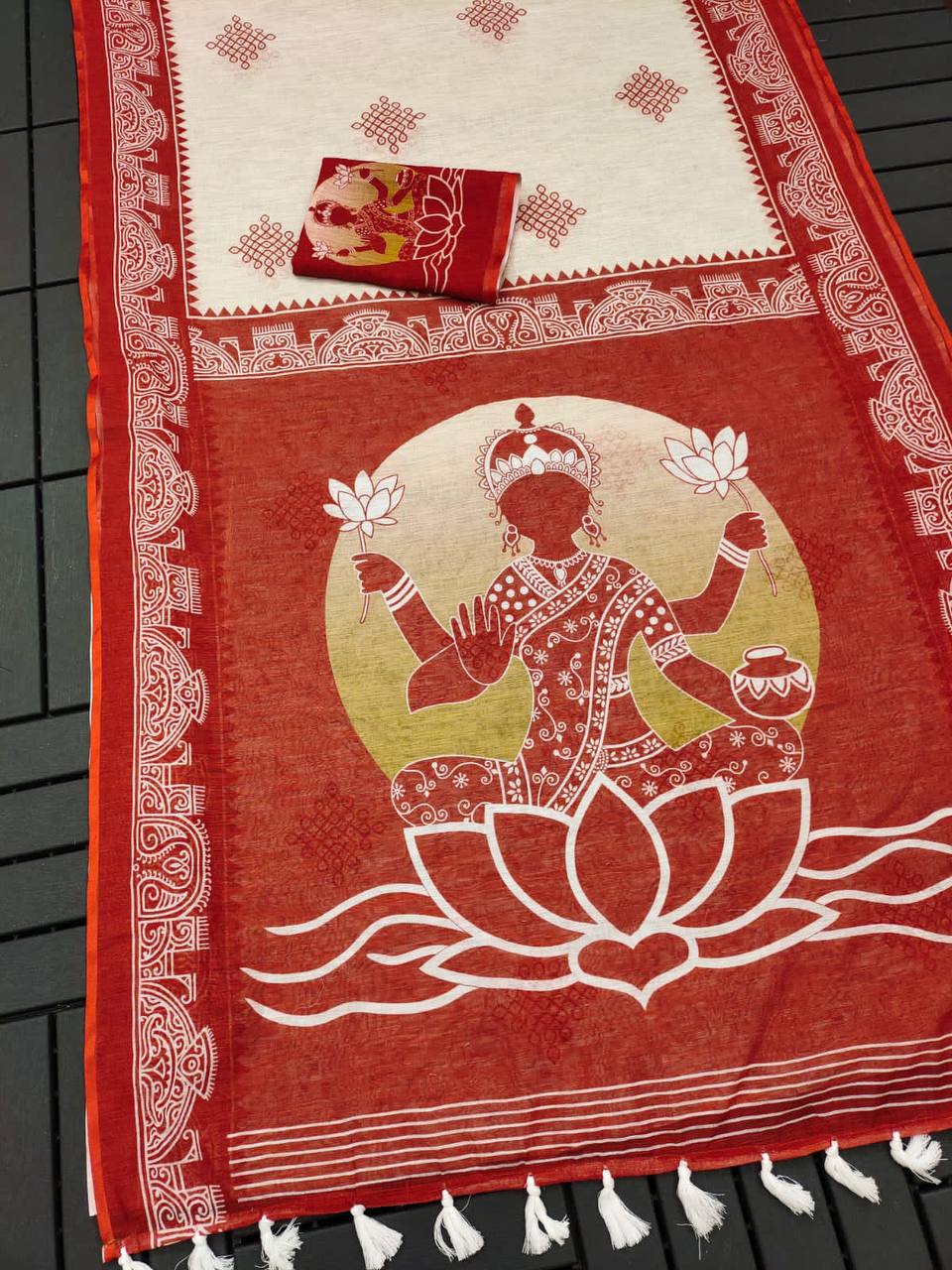 Mg 317 Special For Deepavali Linen Designer Saree Catalog