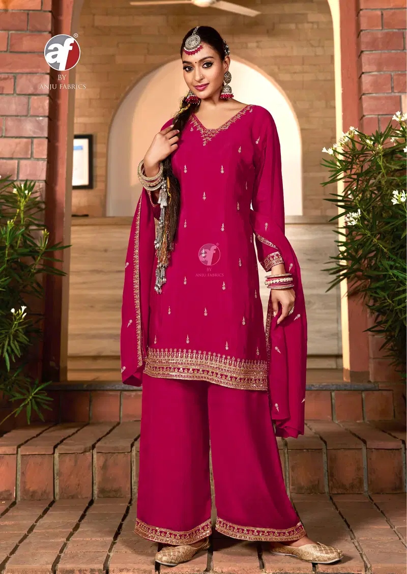 Sahiba Vol 7 By Af Chinon Kurti With Bottom Dupatta Exporters In India