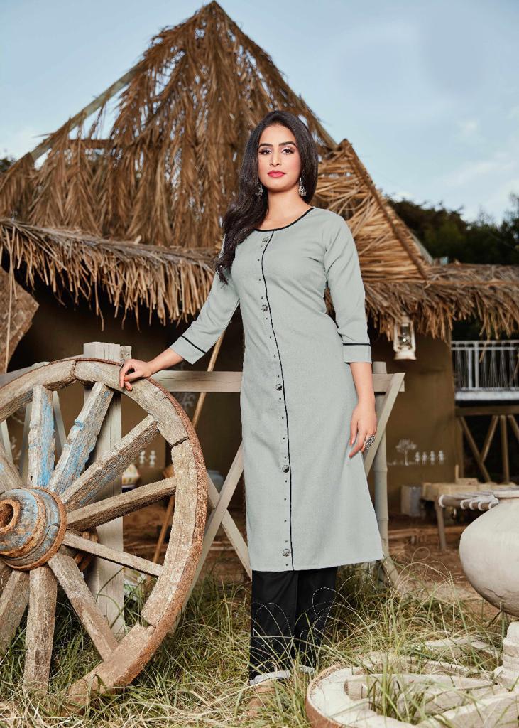 Fantom 1 Latest Regular Wear Heavy Robby Cotton Kurti With Bottom Collection