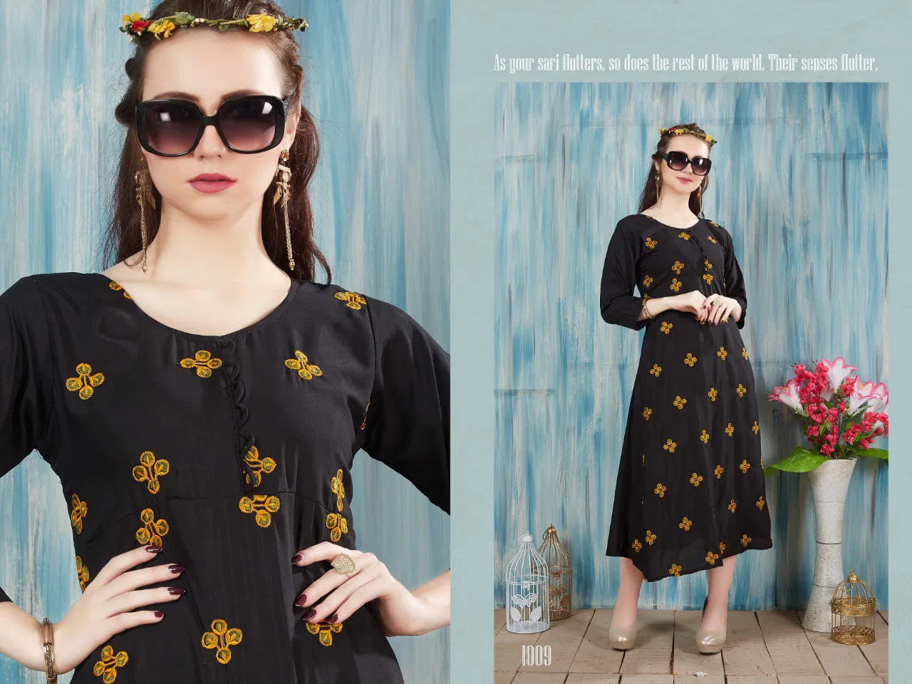 Anika Heavy Premium Muslin Embroidered Designer Kurti Collection at Wholesale Price