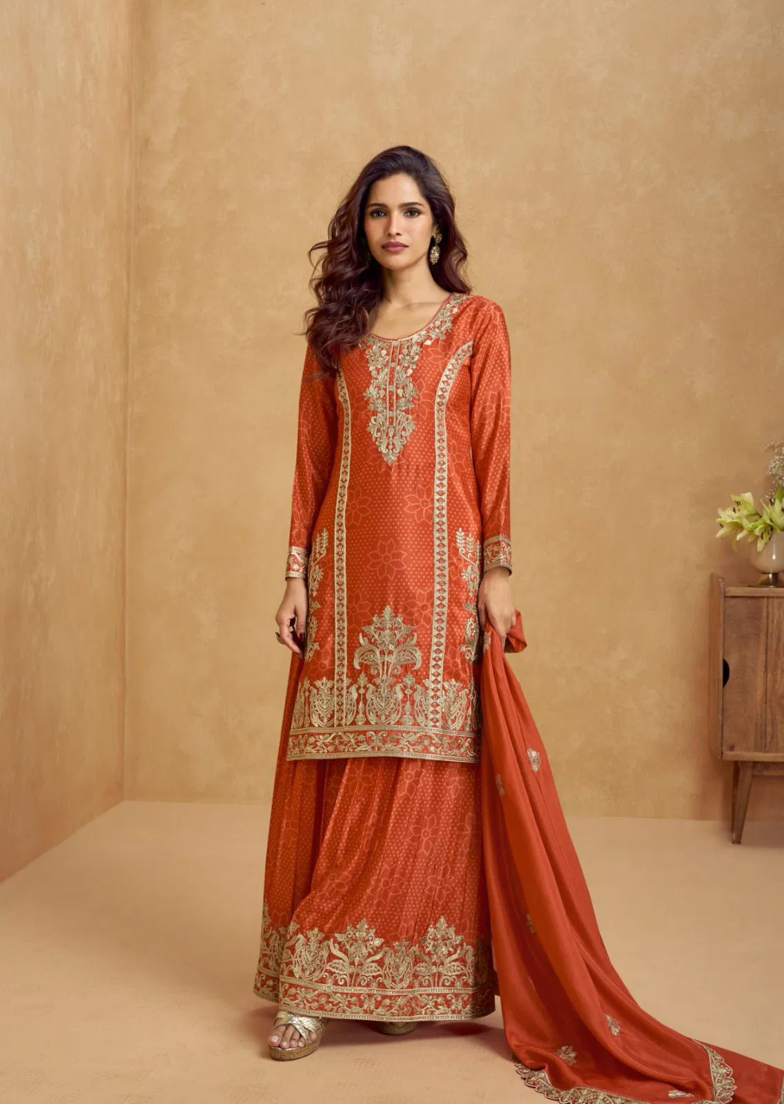Tanvi By Aashirwad Chinon Silk Wholesale Readymade Suits Suppliers In Mumbai