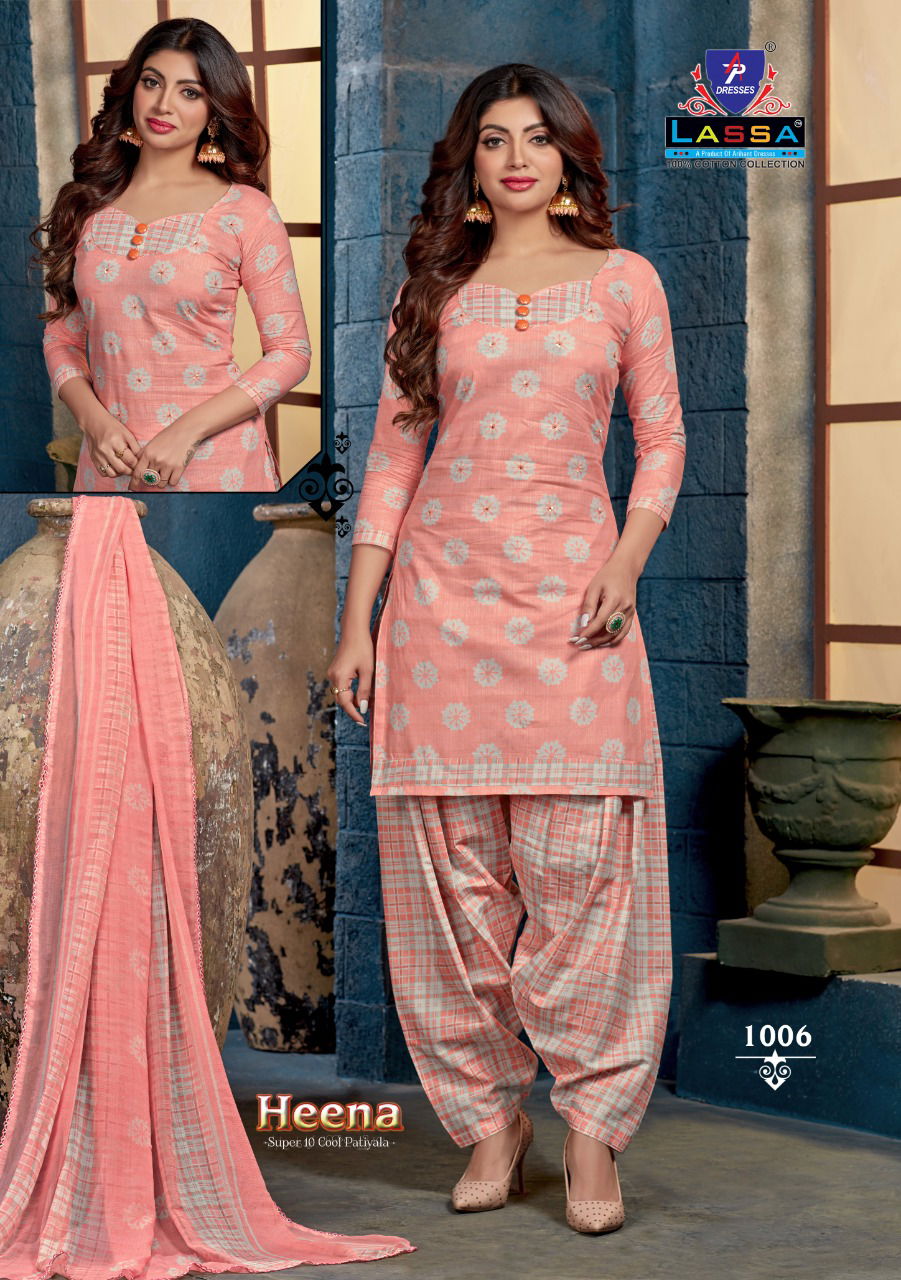 Lassa Heena Latest Designer Regular Wear Pure Cotton Printed Dress Materials Collection
