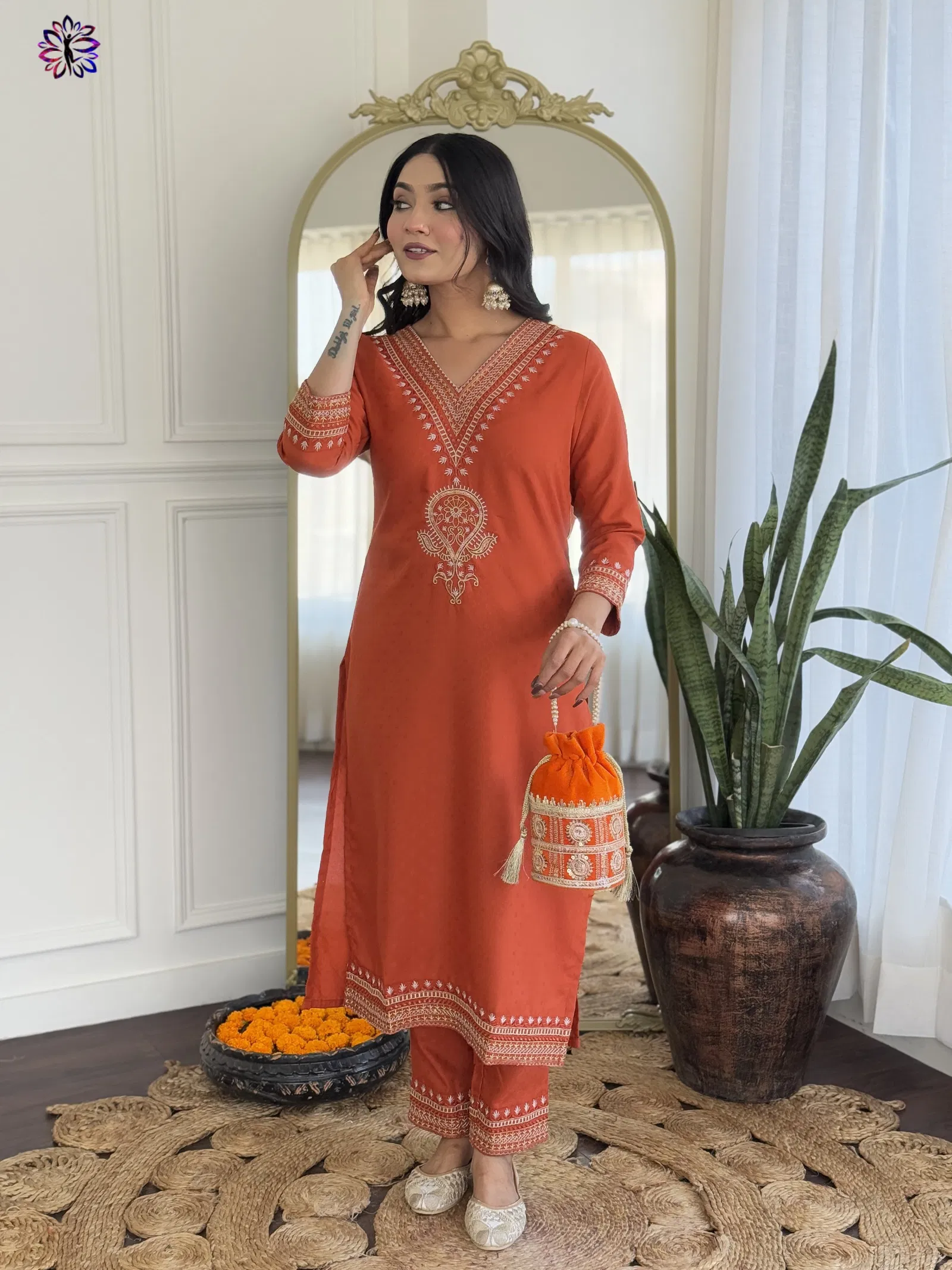 KF 117 Kalaai Viscose Embroidery Kurti With Bottom Dupatta Orders In India