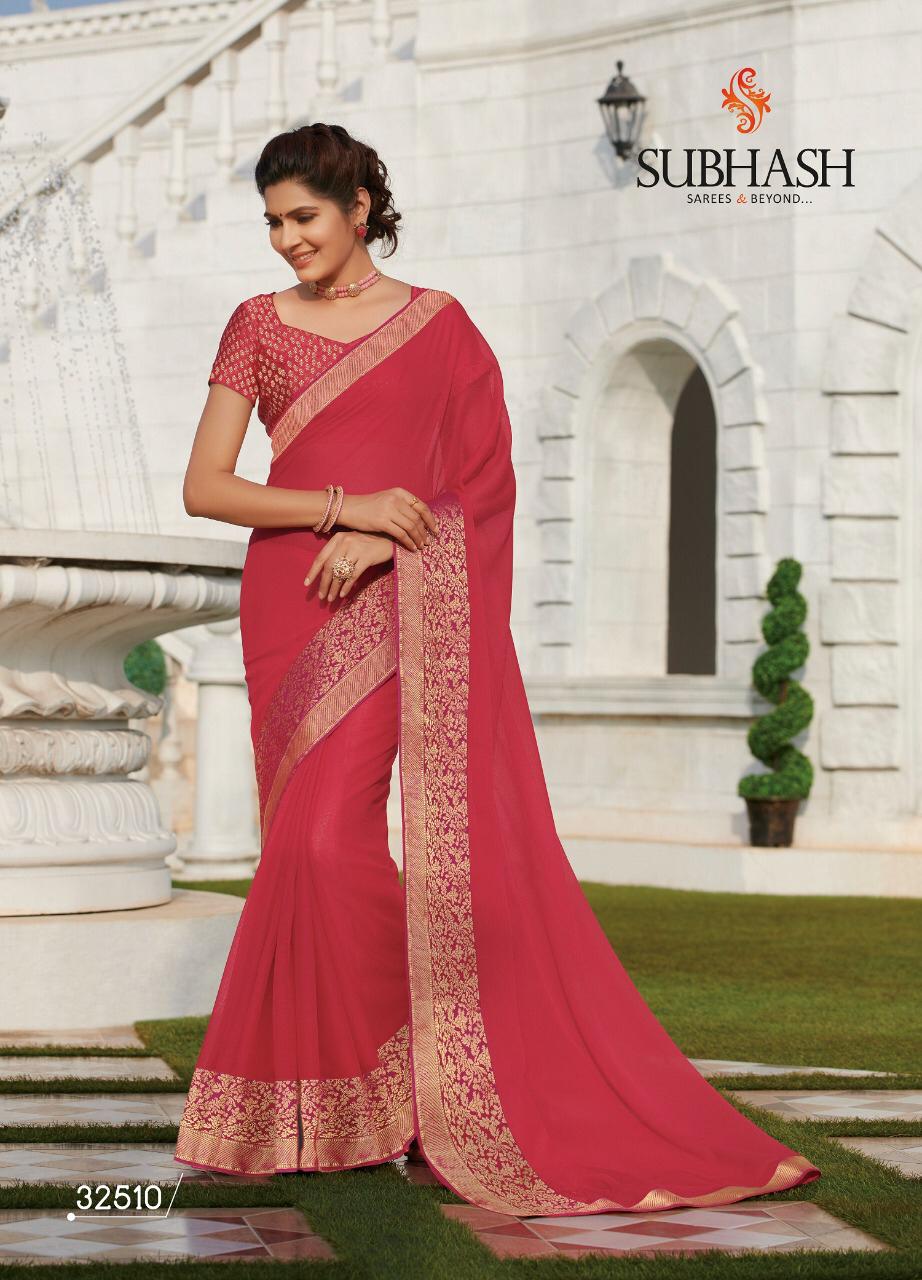 Subhash Sparsh -4 Latest Casual Wear Festive Wear Designer Chiffon Silk Saree Collection 