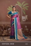 Kontessa Onam By Rajtex Tussar Silk Handloom Weaving Saree Exporters In India