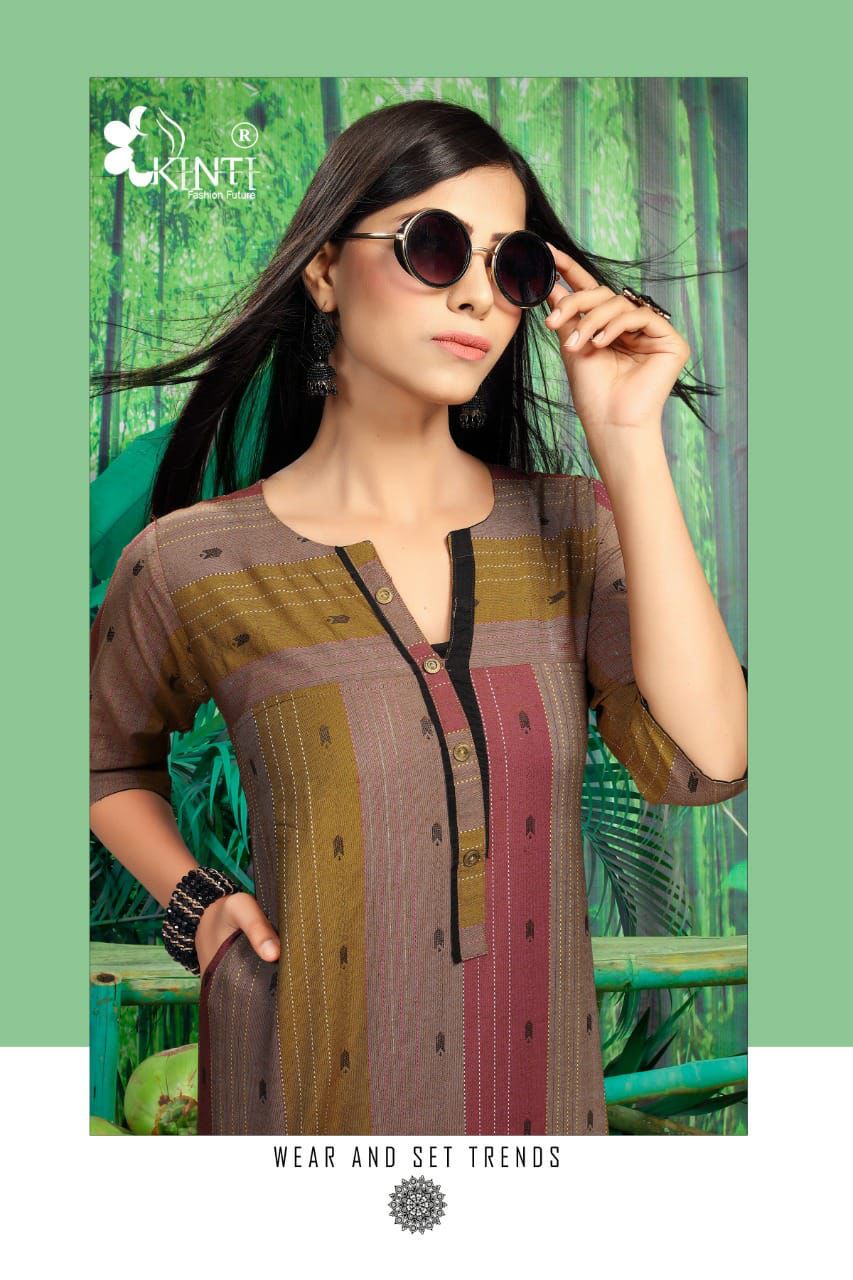 Kinti Walkway Handloom Ethnic Wear South Cotton Straight Designer Kurtis Collection
