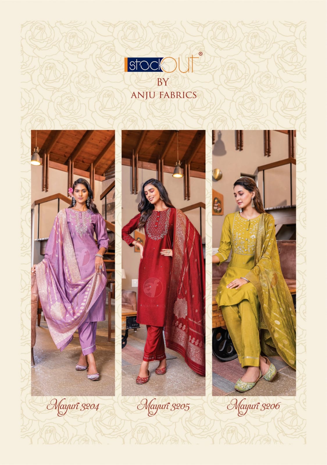Mayuri Vol 3 By Af Kurti Pant With Heavy Dupatta Catalog