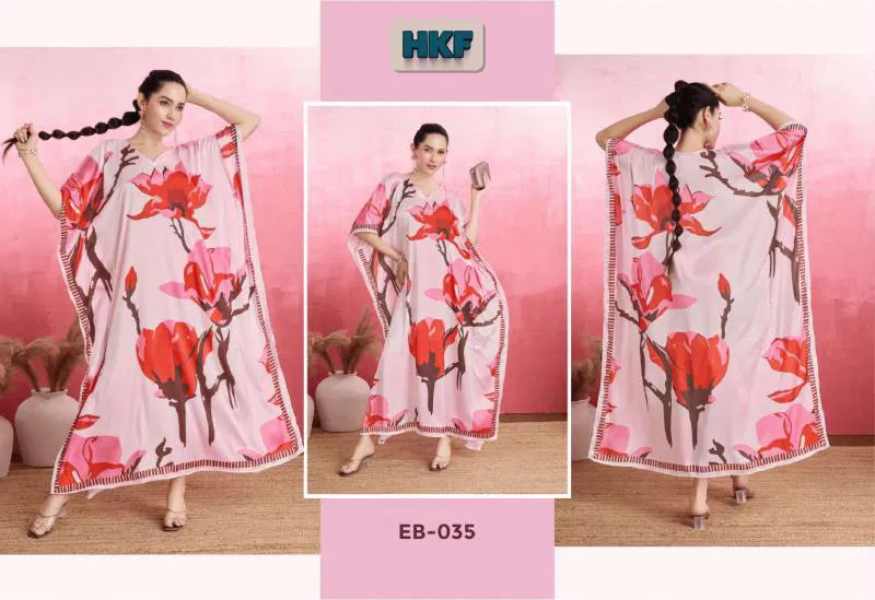 Hkf Everbloom Vol 5 By Soft Satin Printed Kaftan Exporters In India