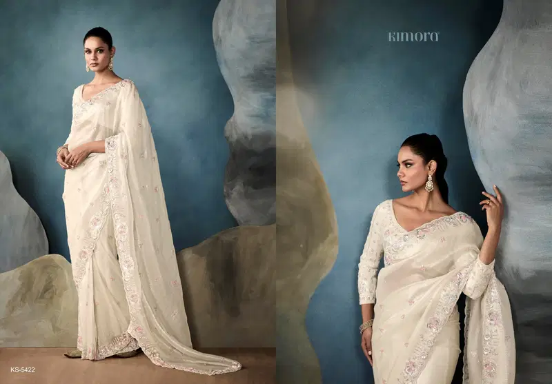 Iconic By Kimora Fancy Tissue Designer Saree Suppliers In India