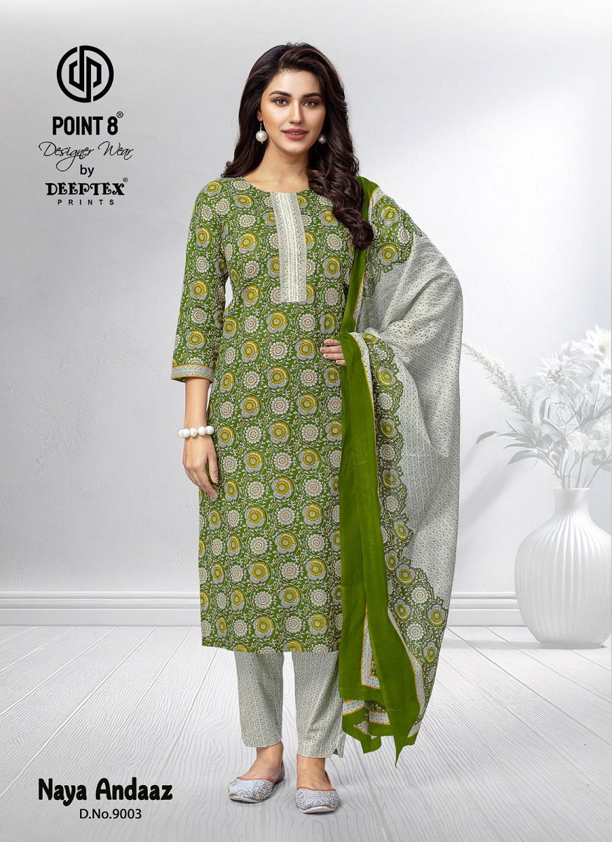 Naya Andaaz Vol 9 By Deeptex Cotton Printed Kurti   Bottom With Dupatta Suppliers In India