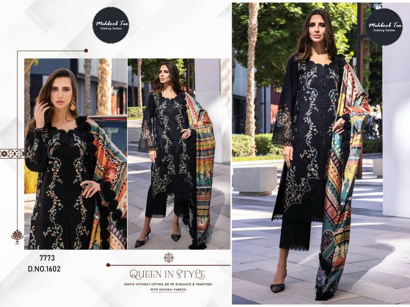 Mehboob Tex 1602 Cotton Dupatta Pakistani Salwar Suits Wholesale Market In Surat