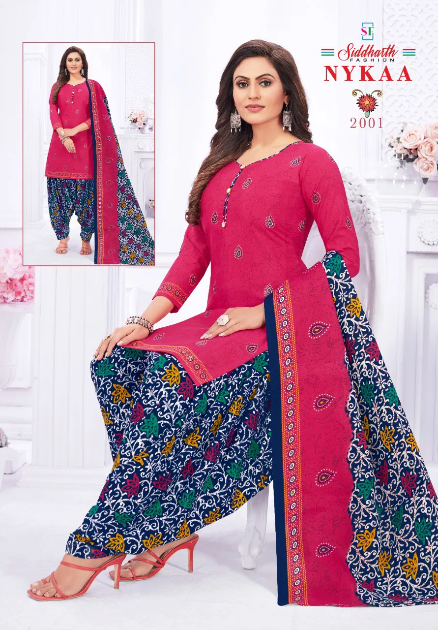 Siddharth Nykaa 2 Fancy Regular Wear Ready Made Cotton Printed Dress Collection