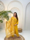 Naisha K 398 Rayon Robi Mirror Work Casual Wear Kurti With Pant Dupatta Bulk Orders In India