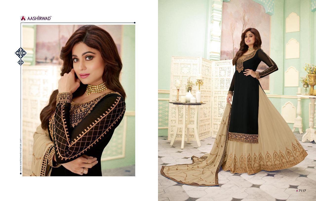 New Designer Heavy Embroidery Work Wedding Suit With Sharara And Dupatta With Four Sided Border