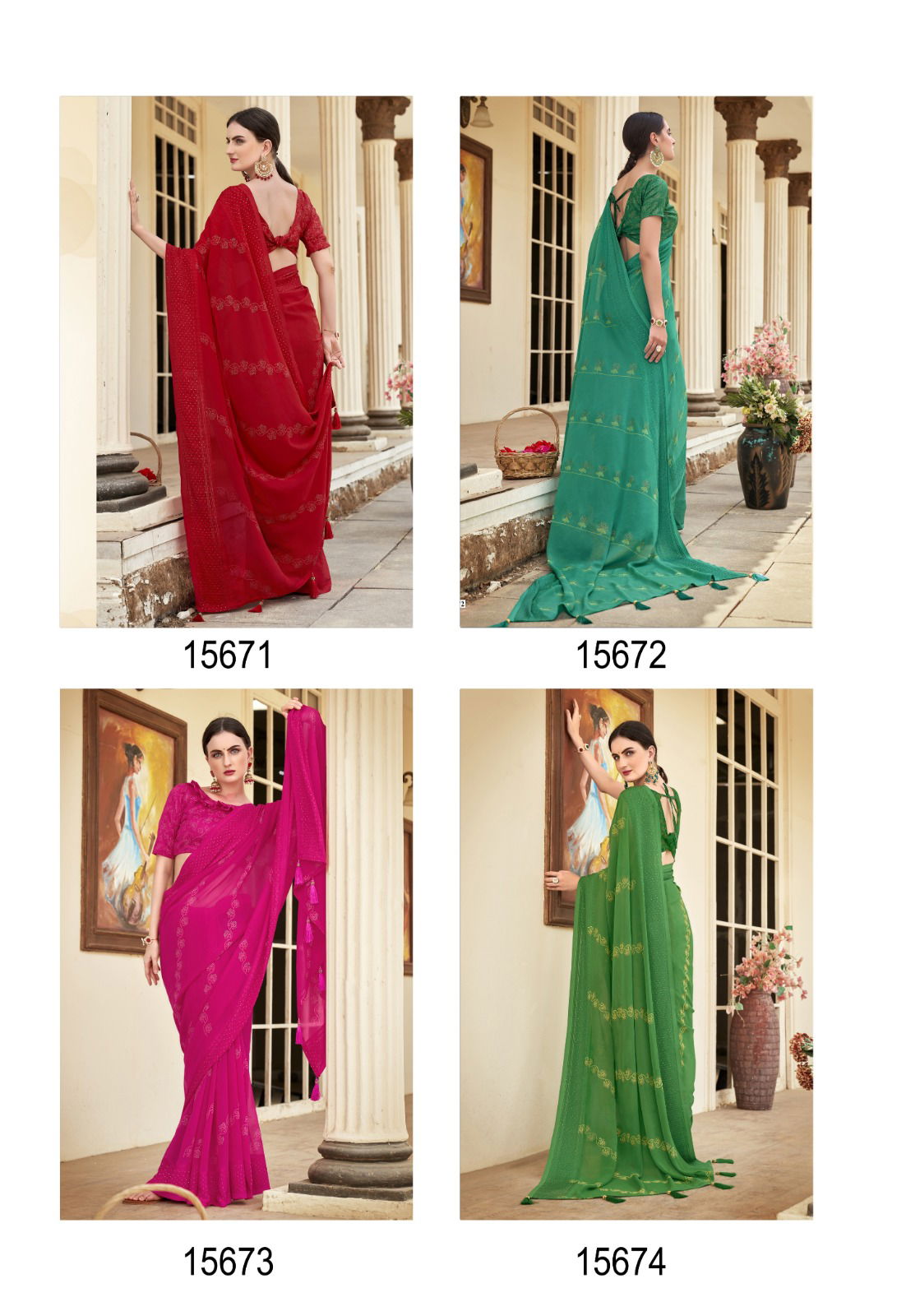Sweksha By Vallabhi Printed Floral Georgette Wholesale Sarees Suppliers In Mumbai