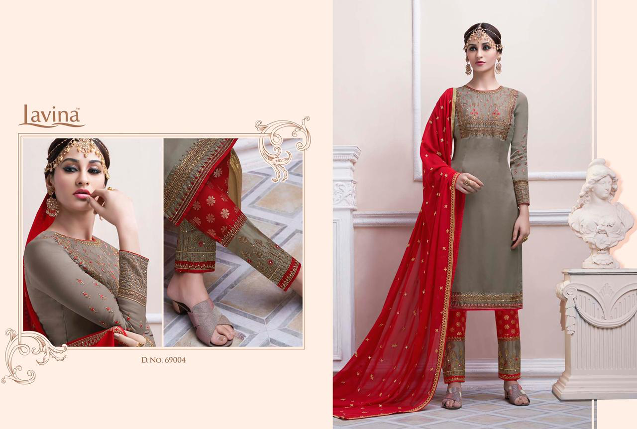 Lavina 69 Series Fancy latest Designer Festive Wear Heavy Georgette Embroidered Salwar Kameez Collection
