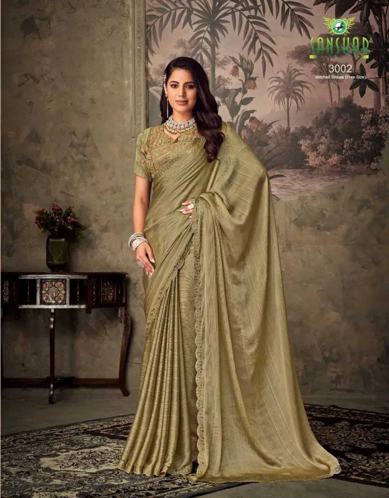Sanskar Gucci Chiffon With Khatli Sequence Embroidery Saree Wholesale Market In Surat