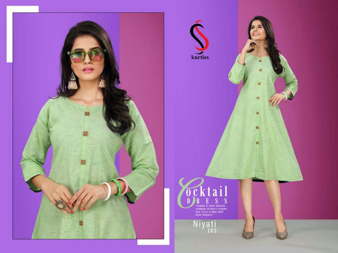 SS Niyati Latest Anarkali Style Three Fourth Hand Stylish Kurtis Collection  