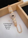 AD Diamond Golden And Rose Gold Bracelets Wholesale Online